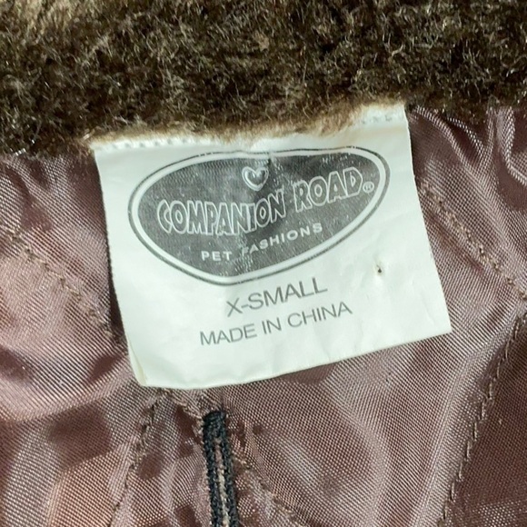 Leopard Print Dog Coat with Faux Fur Collar - Picture 2 of 8